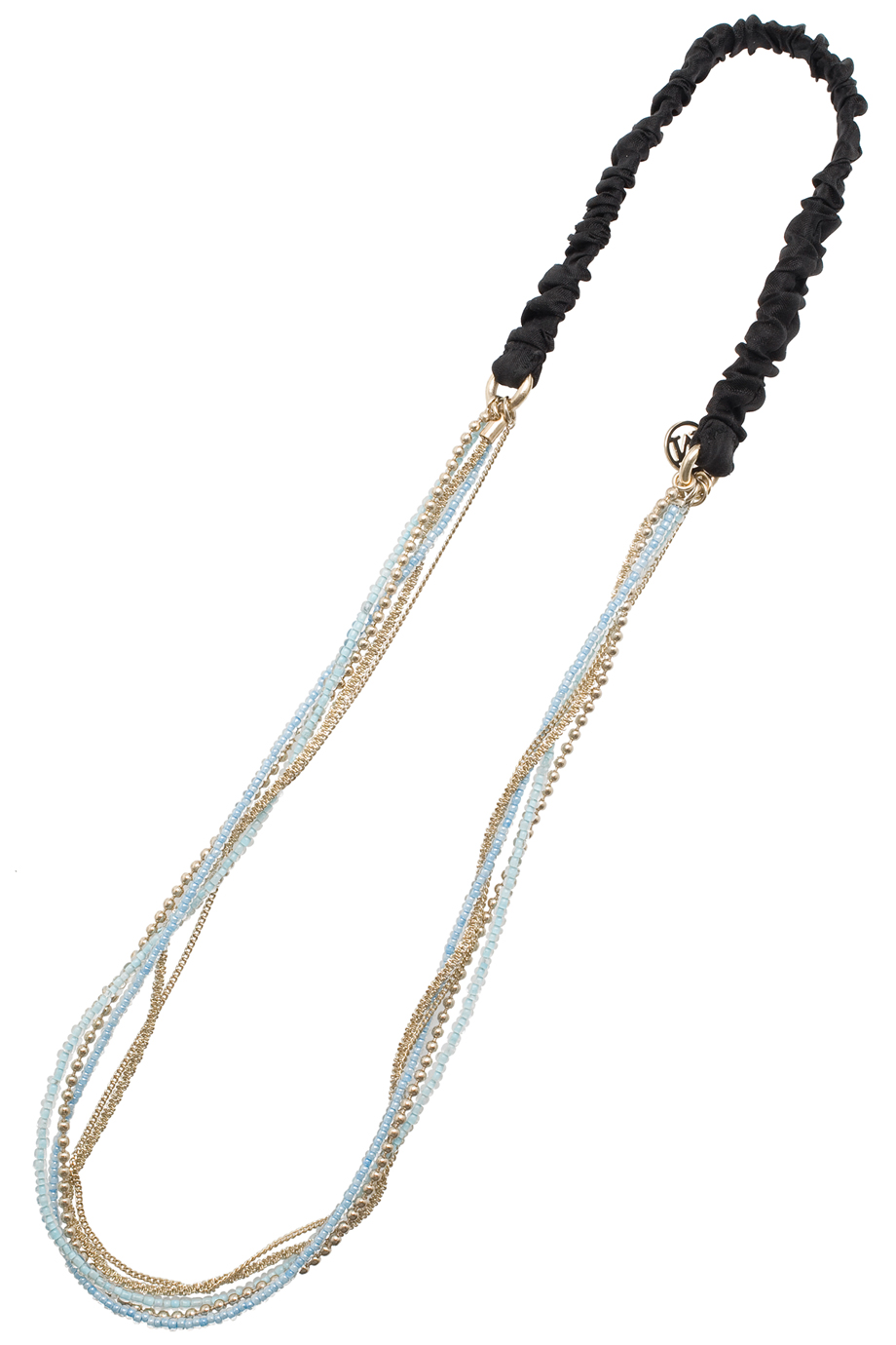 Lyst Maison Michel Diana Slim Bead Amp Chain Headband in Blue