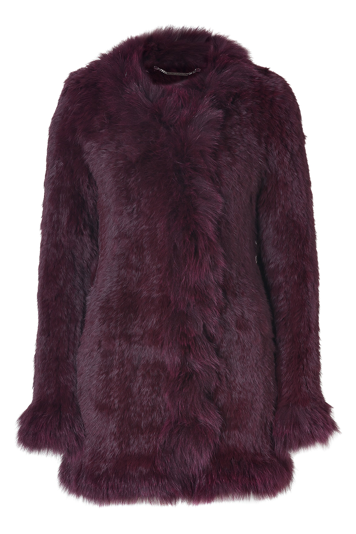Matthew williamson Berry Fur Coat in Purple | Lyst
