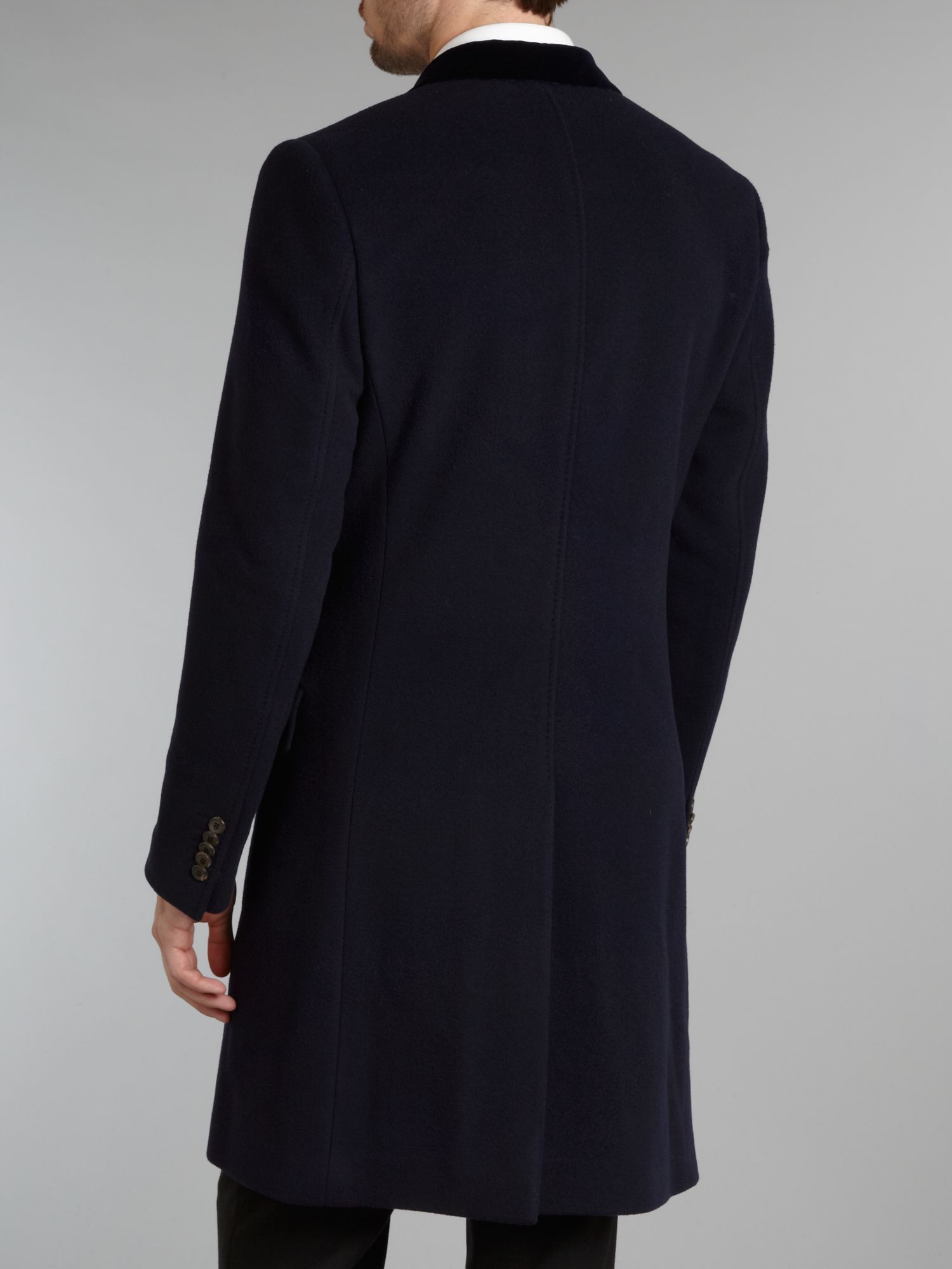 Paul smith Wool Cashmere Epsom Coat in Blue for Men | Lyst