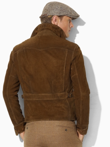 Lyst - Polo Ralph Lauren Suede Newsboy Jacket in Brown for Men