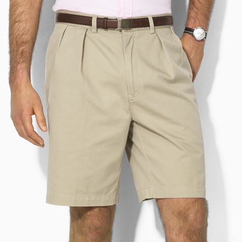 Polo Ralph Lauren Tyler Pleated Chino Short in Natural for Men | Lyst
