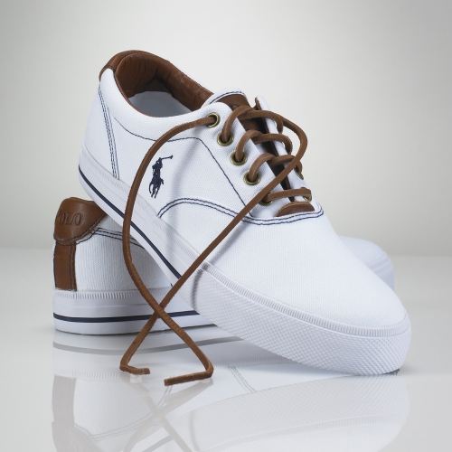 ralph lauren white canvas shoes