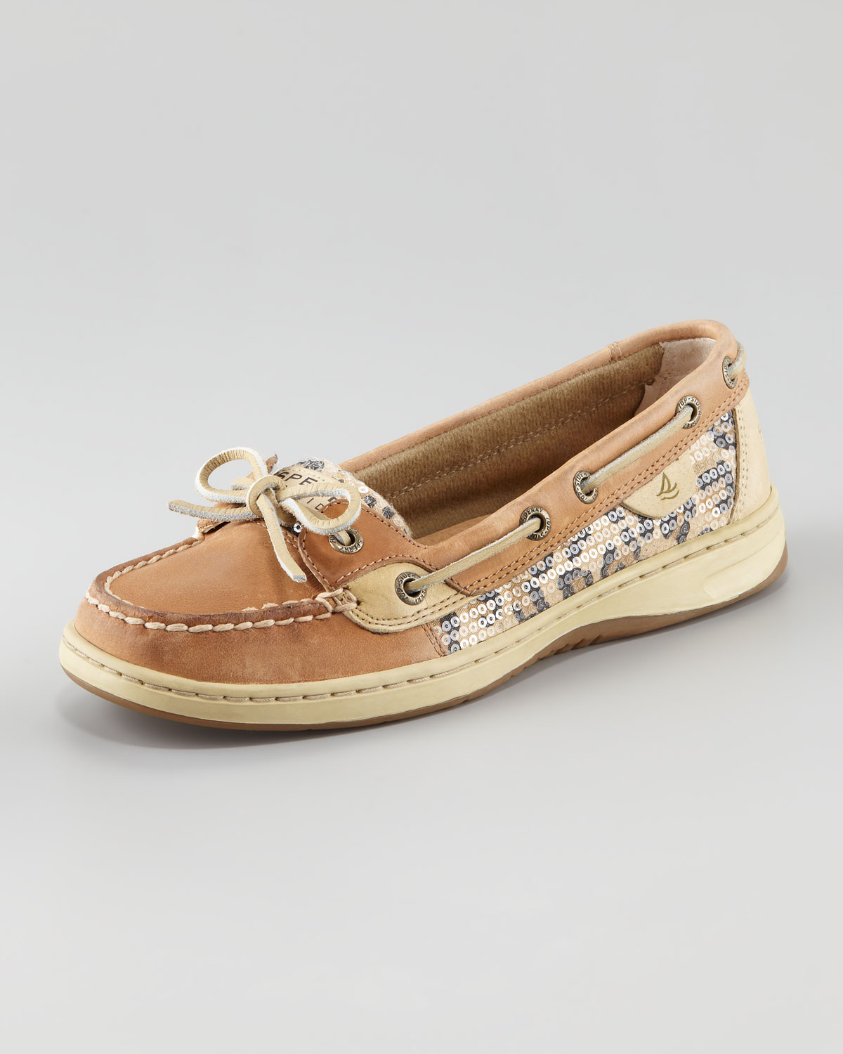 leopard sperry loafers