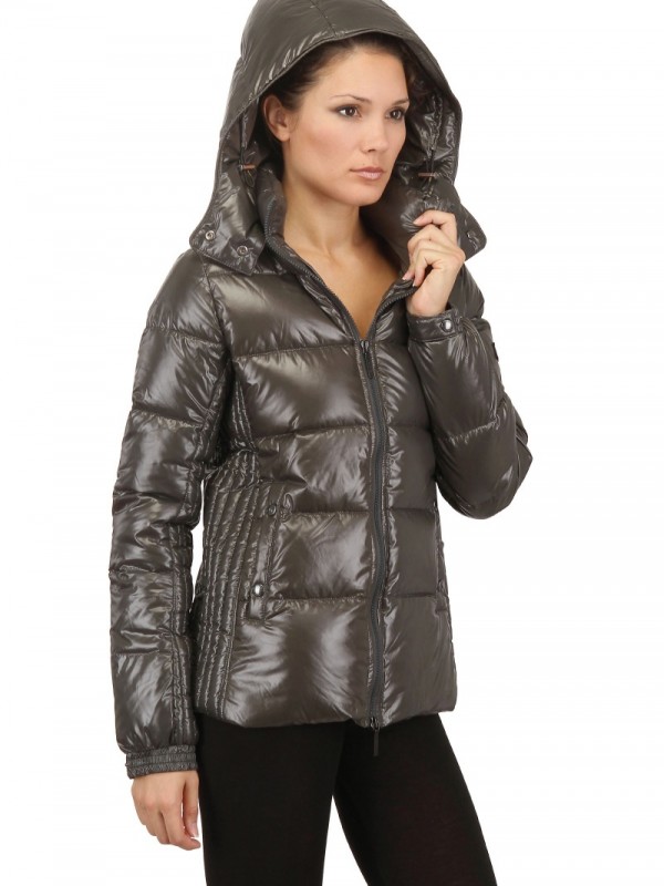Download Tatras Cursa Hooded Shiny Nylon Down Jacket in Charcoal ...