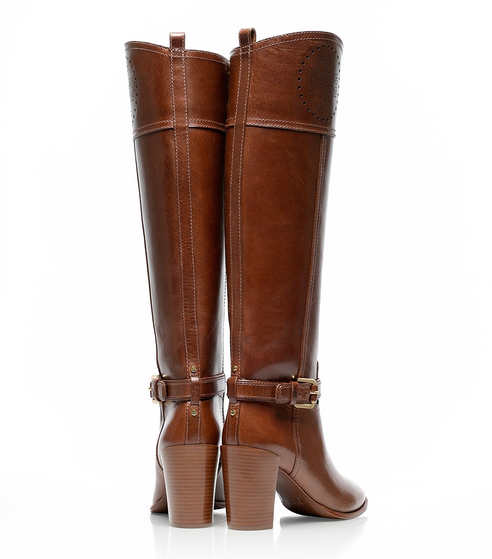 Tory Burch Daniela High Heeled Riding Boot in Almond (Brown) - Lyst