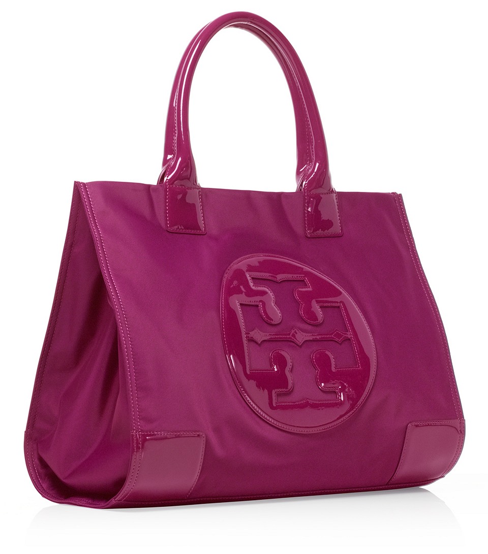 tory burch ella mixed print tote