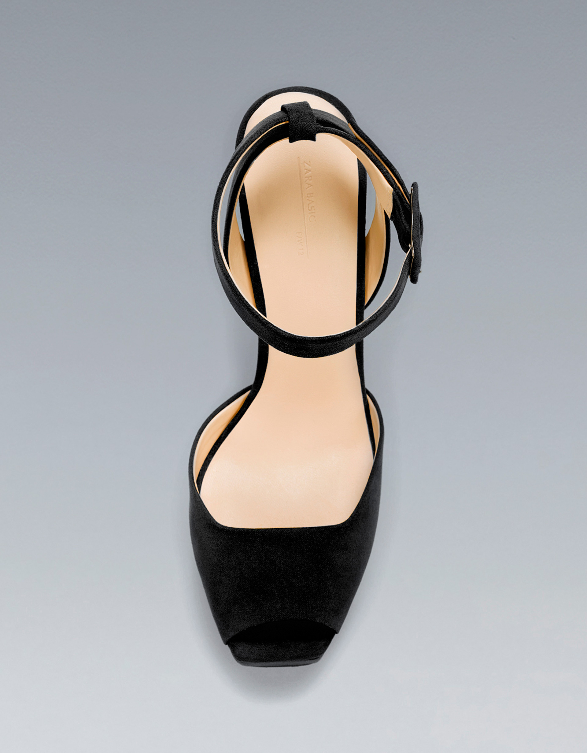 Zara High Heel Sandal with Ankle Strap in Black Lyst