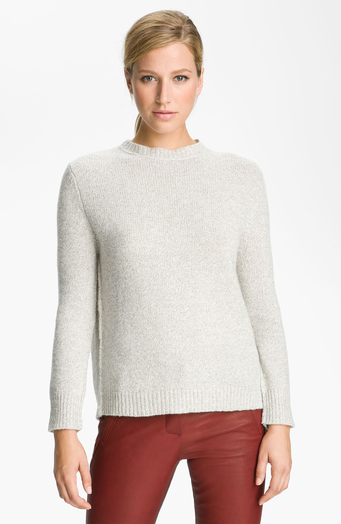 A.l.c. Split Back Knit Sweater in Gray (heather) | Lyst