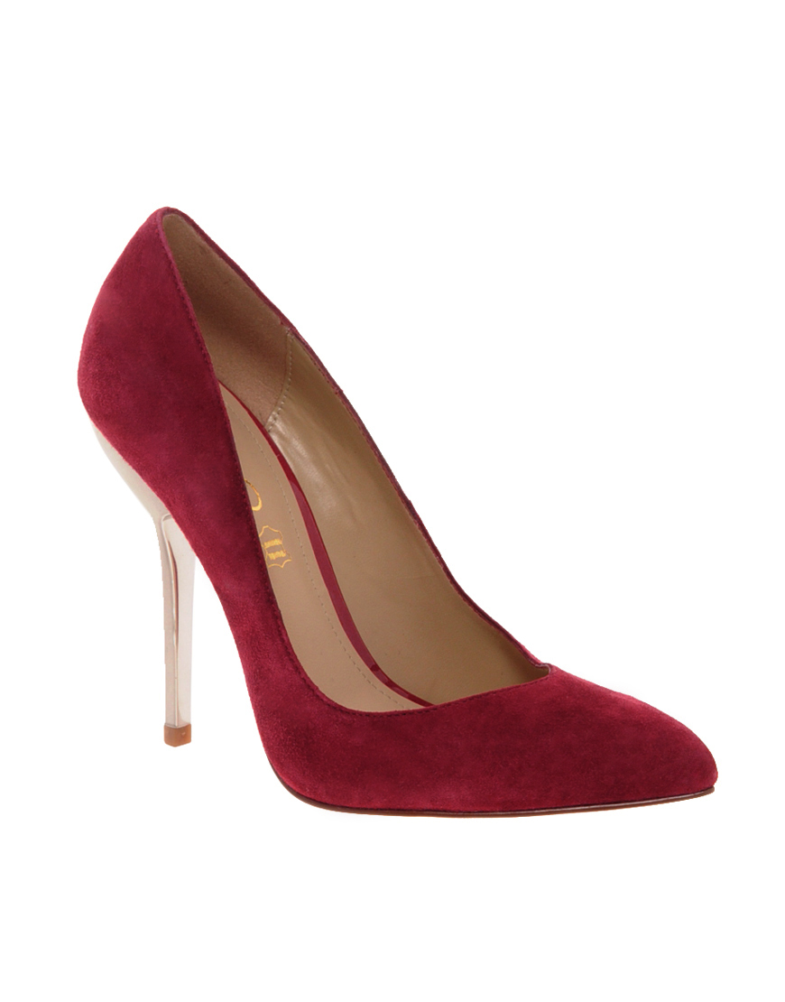 ALDO Roberge Suede Pointed Court Shoes in Red - Lyst