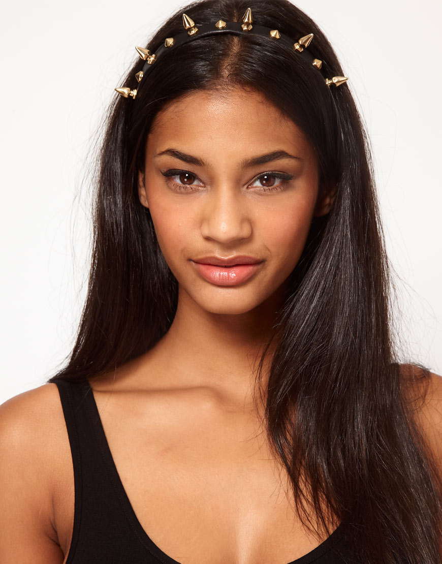 ASOS Spiked Headband in Black Lyst