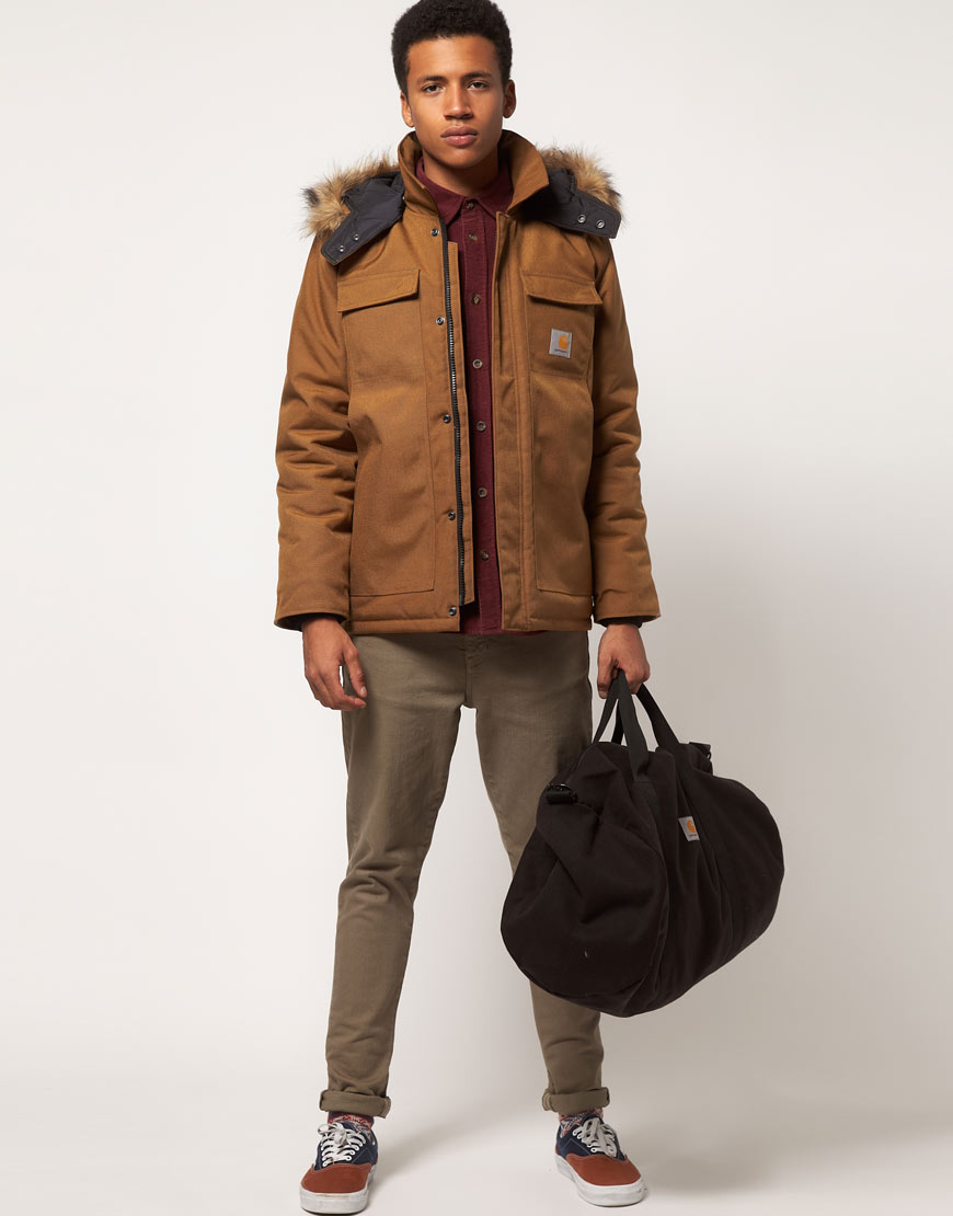 Carhartt Arctic Coat with Removable Hood in Brown for Men | Lyst