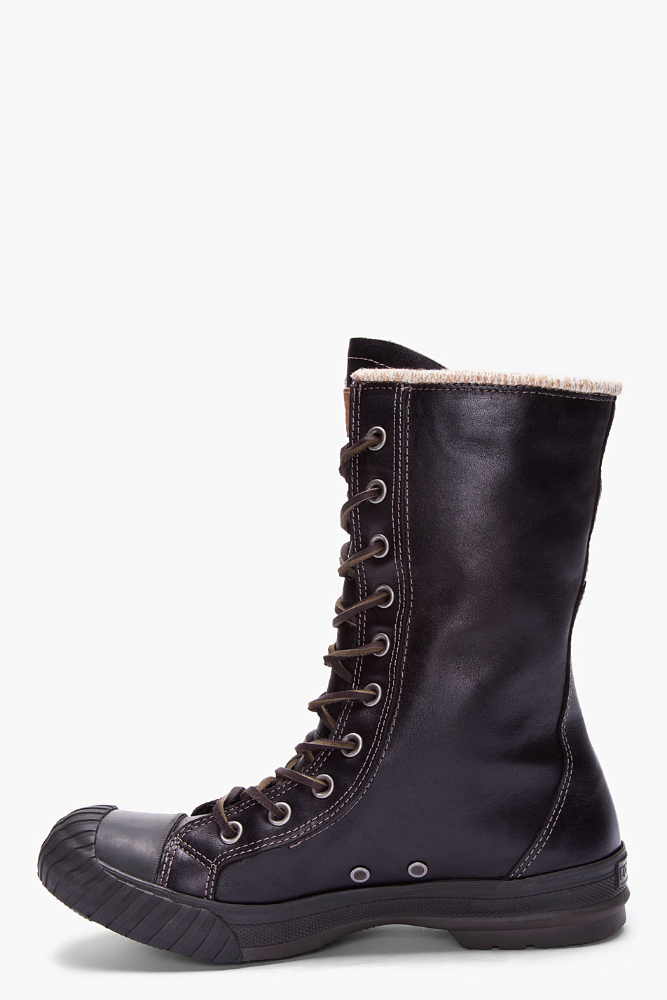 Converse Black Leather Chuck Taylor All Star Boosey Boots for Men | Lyst