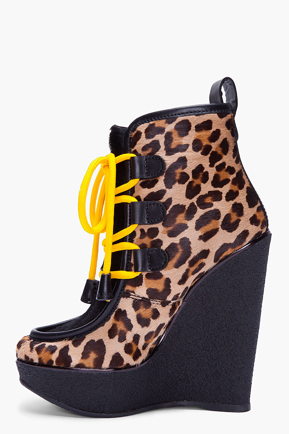 asos leopard print wedges