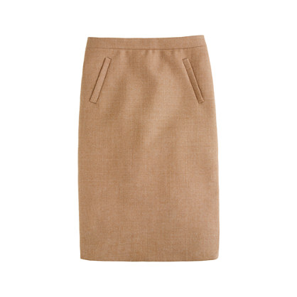 J.crew Sterling Skirt in Doubleserge Wool in Pink | Lyst