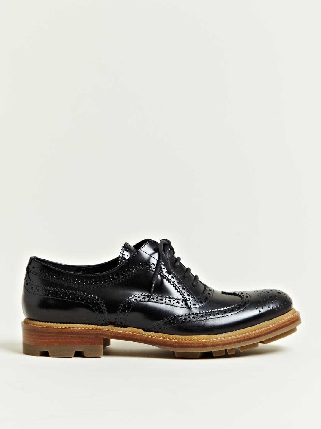 Jil Sander Jil Sander Womens Master Brogue Oxford Shoes in Black | Lyst
