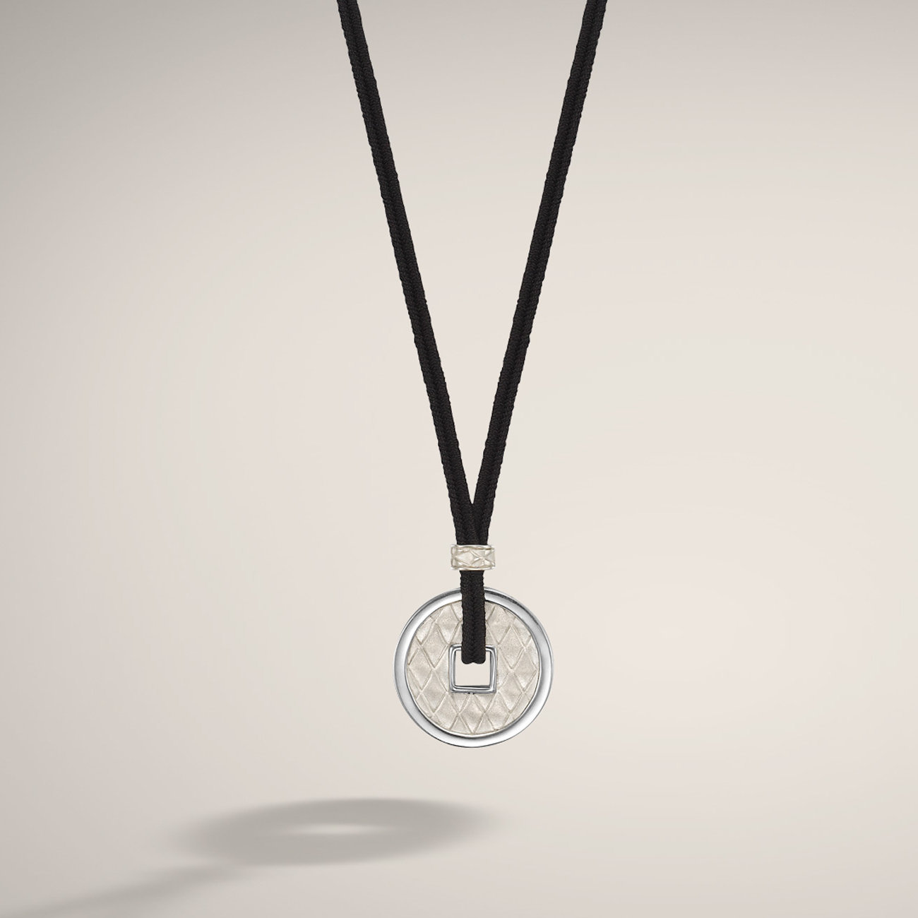 John Hardy Coin Pendant On Black Cord Necklace for Men | Lyst