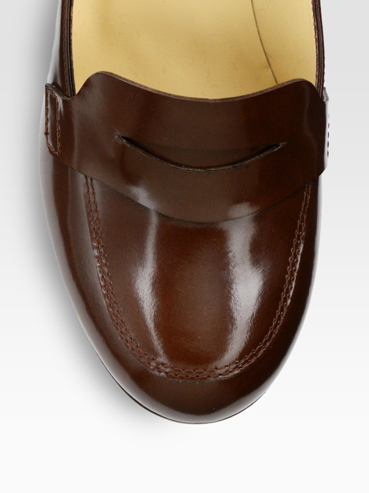 Lyst Kate spade new york Leather Loafer Pumps in Brown