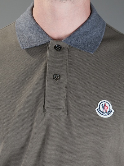 moncler long sleeve polo green moncler long sleeve polo green