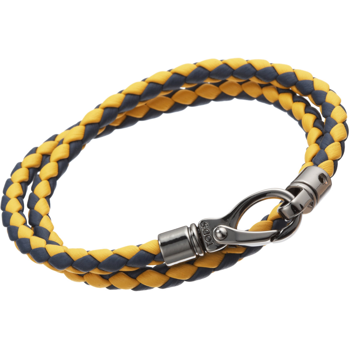 Tod's Large Leather Bracelet in Yellow for Men (gunmetal) | Lyst