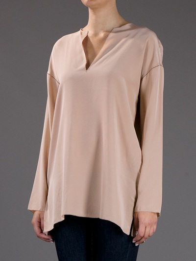 Vince Silk Blouse in Pink | Lyst