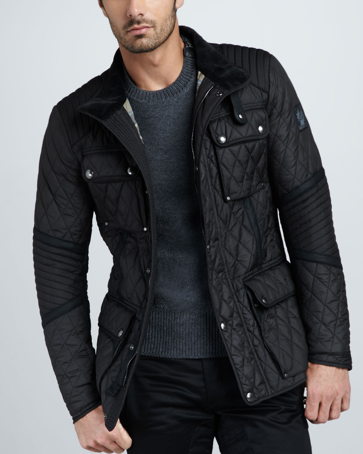 belstaff mens quilted jacket sale