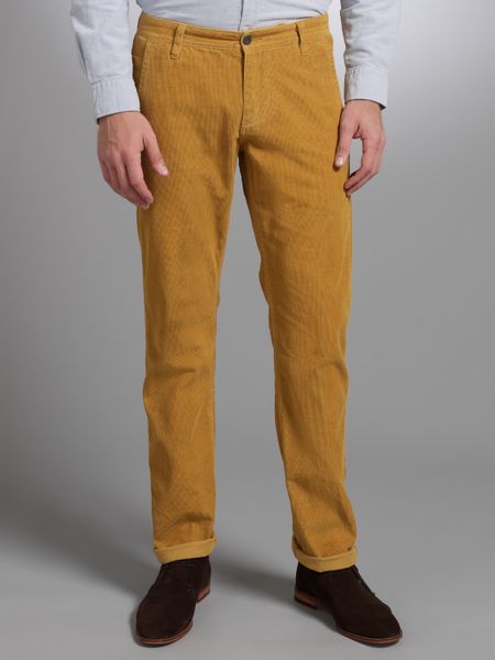 Dockers Dockers Alpha Khaki Washed Corduroy Trousers Gold in Yellow for ...