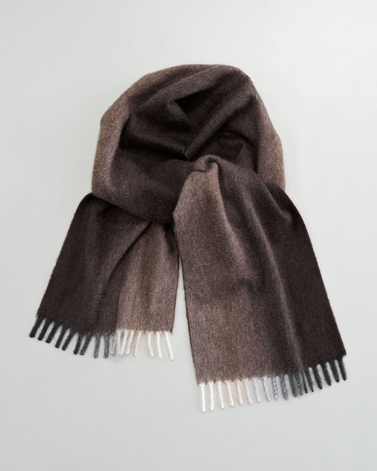 Prada Ombre Cashmere Scarf in Brown for Men Lyst