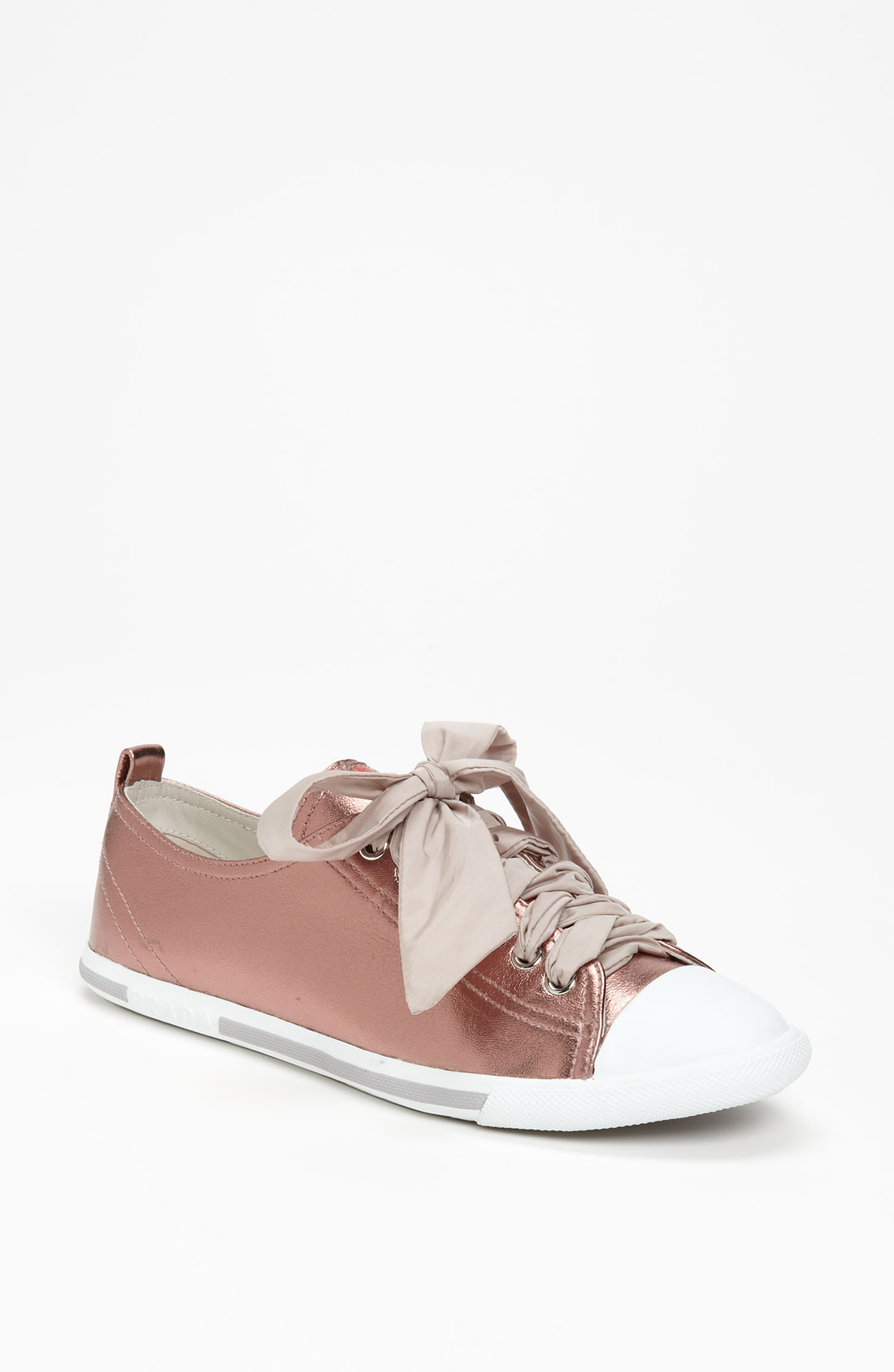 Prada Metallic Sneaker in Gold (pink) | Lyst