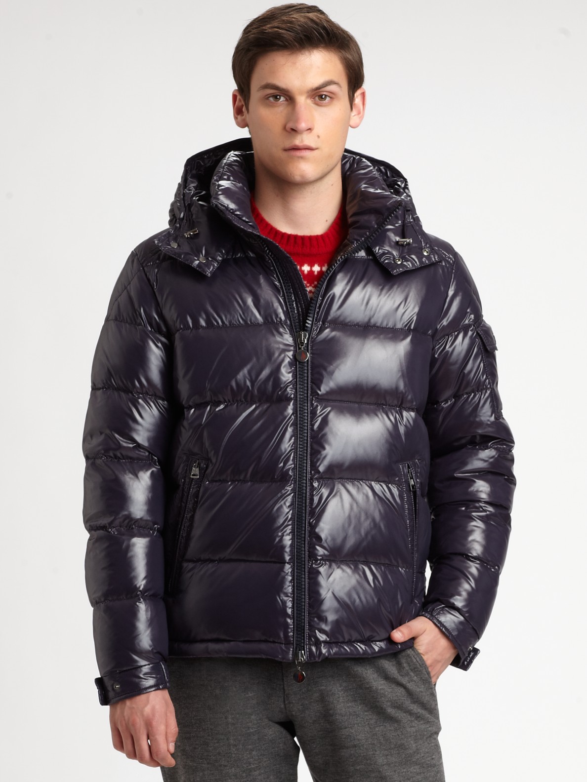 Lyst - Moncler Maya Hooded Down Jacket in Blue for Men