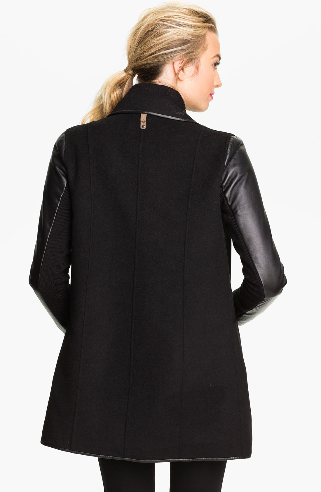Mackage Mixed Media Coat in Black Lyst
