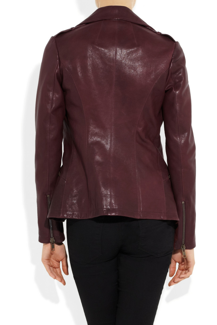 Lyst - Mcq Leather Biker Jacket in Red