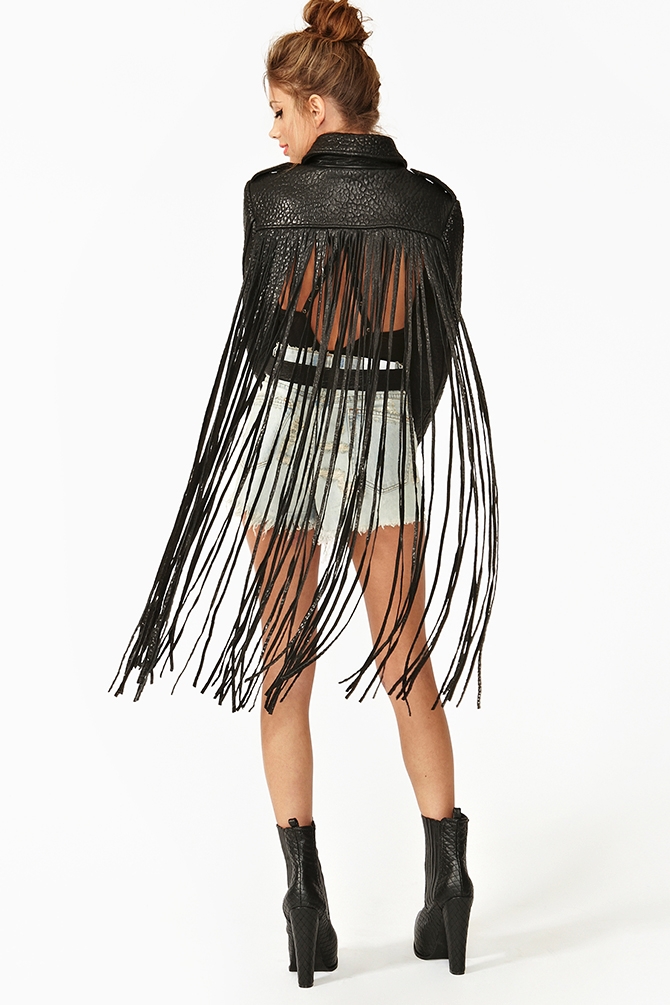 long fringe leather jacket