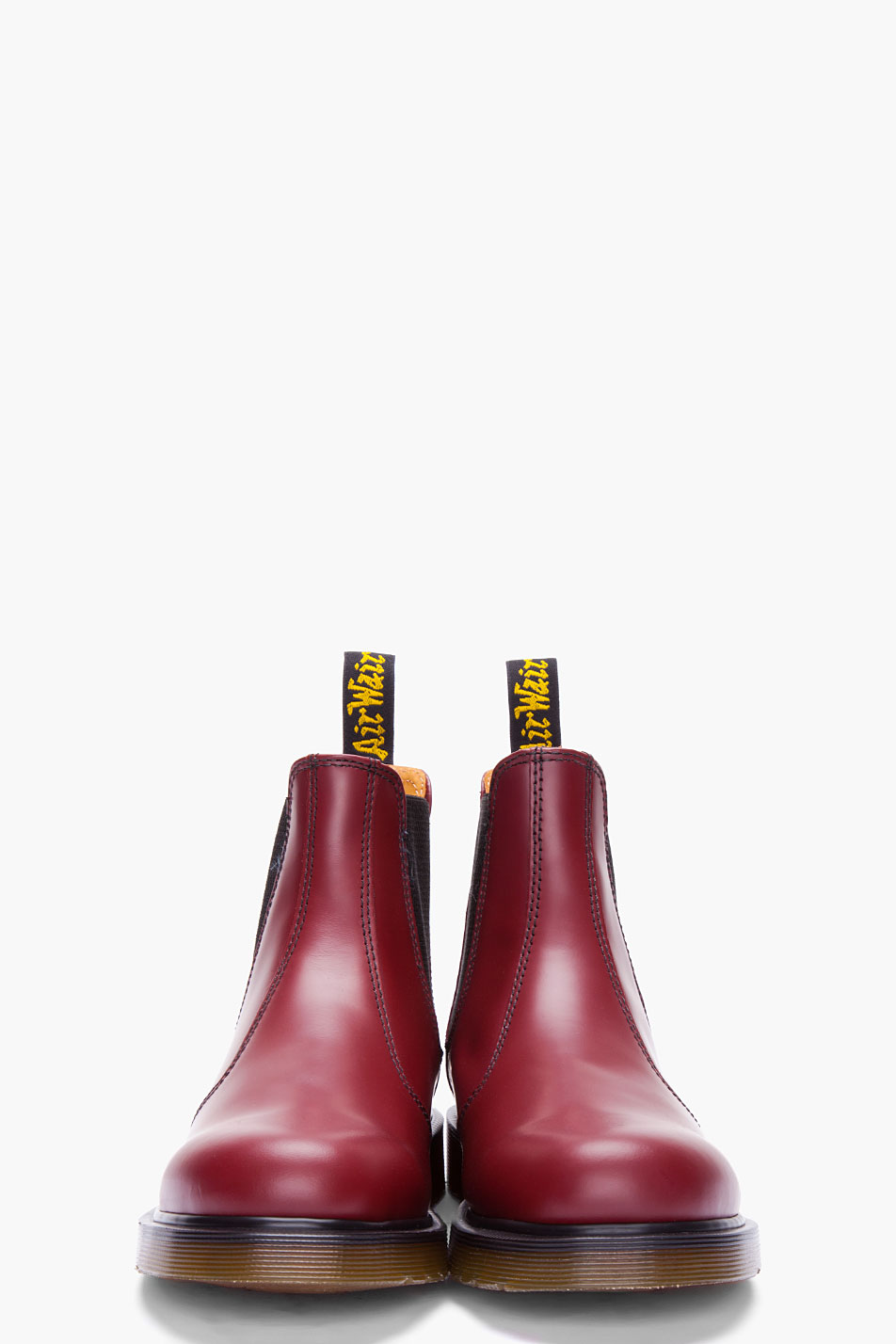 burgundy dr martens chelsea boots