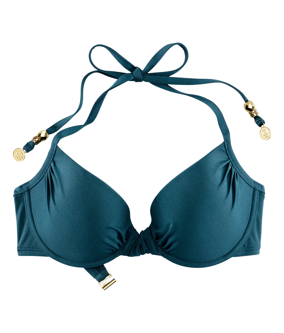 Lyst H&M Bikini Top in Blue