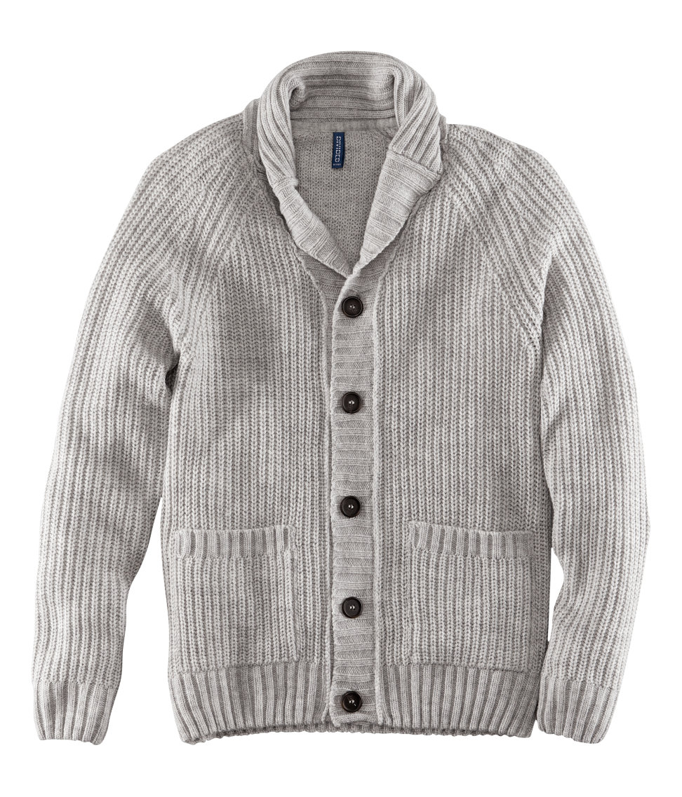 Lyst - H&M Cardigan in Gray for Men