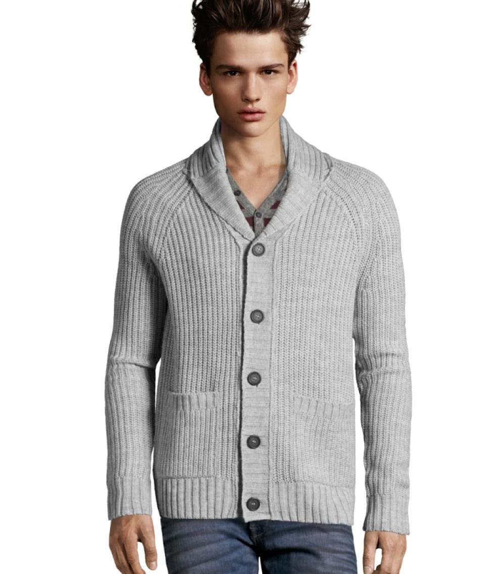 H&M Cardigan in Grey (Gray) for Men - Lyst