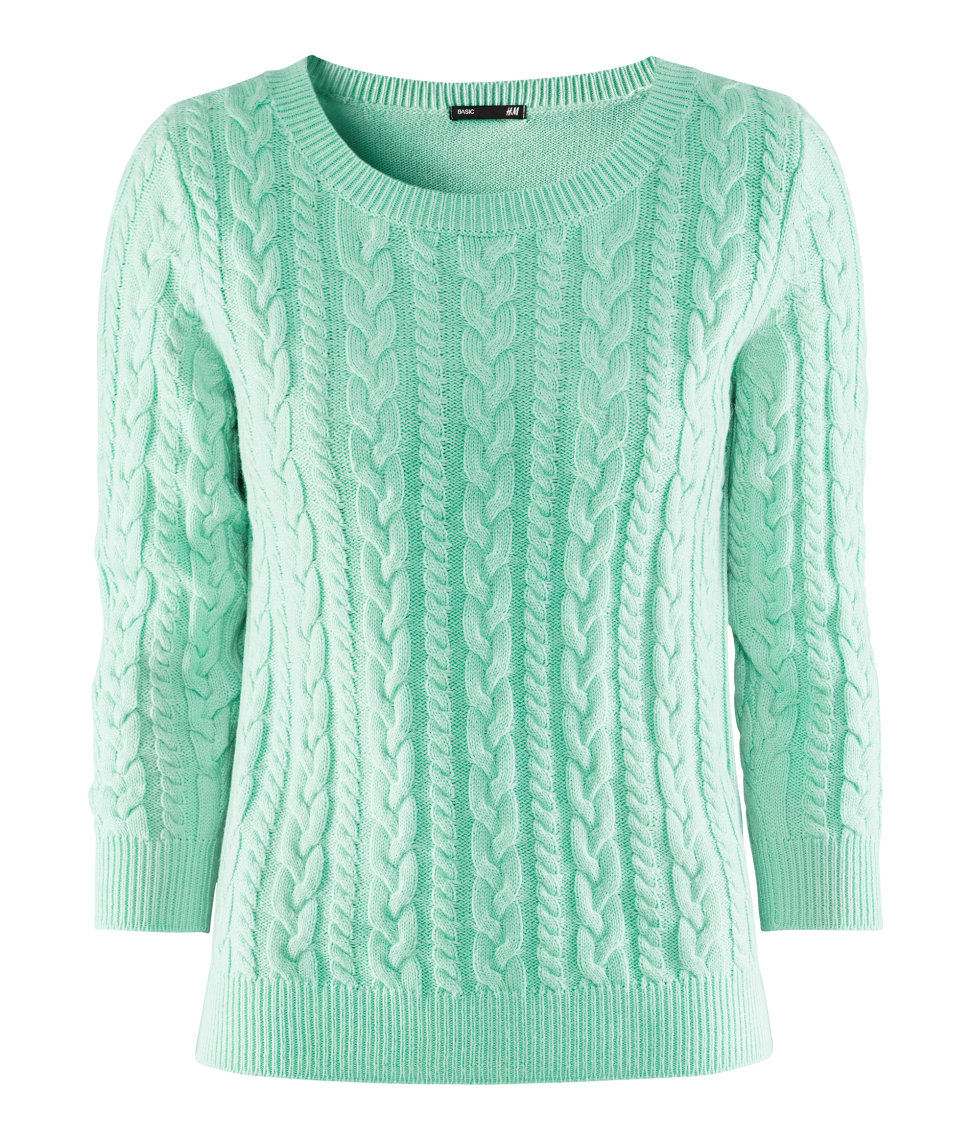 mint green jumper