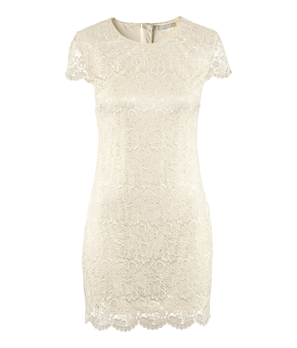 H&M Dress in Natural (White) - Lyst