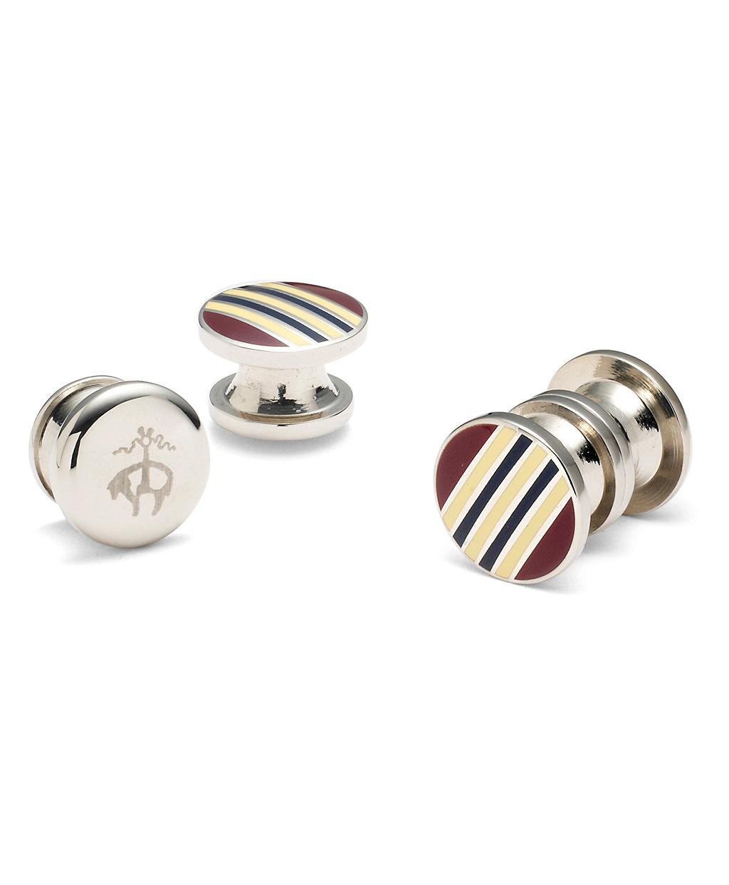 Lyst Brooks brothers Bb1 Stripe Enamel Cufflinks in Purple for Men
