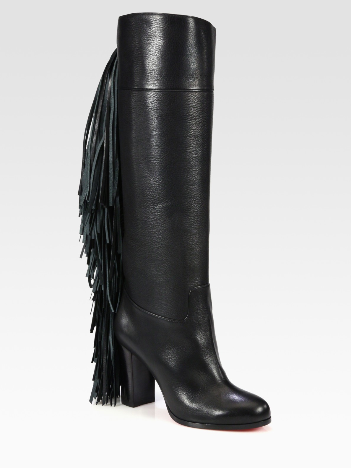 louboutin fringe boots