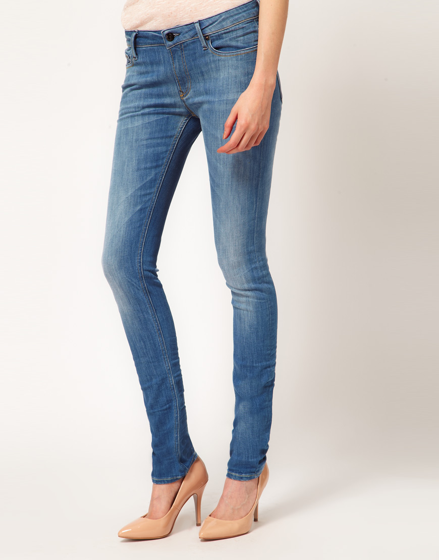 Denham Cleaner Skinny Jeans in Blue - Lyst