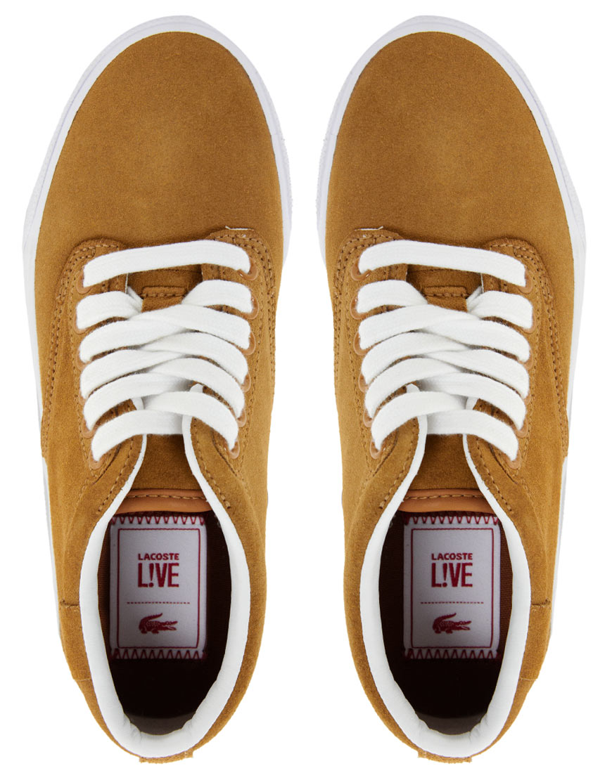 Lacoste Lacoste Barbados Live Lace Up Boots in Tan (Brown) - Lyst