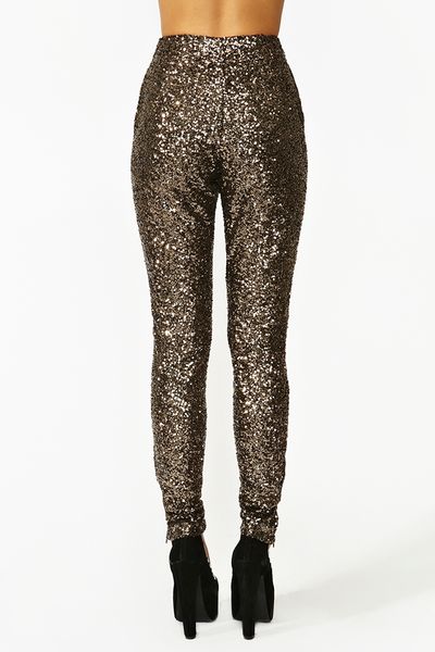 Nasty Gal Underwater Sequin Pants in Gray (gold) | Lyst