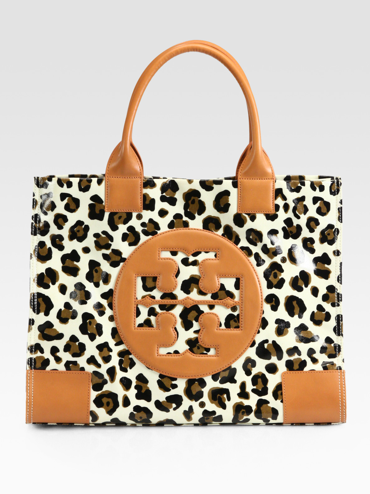 tory burch leopard tote