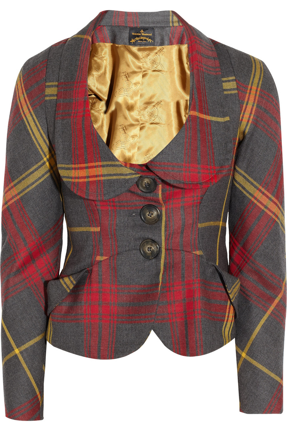 Vivienne Westwood Anglomania Scale Tartan Wool Jacket in Red Lyst