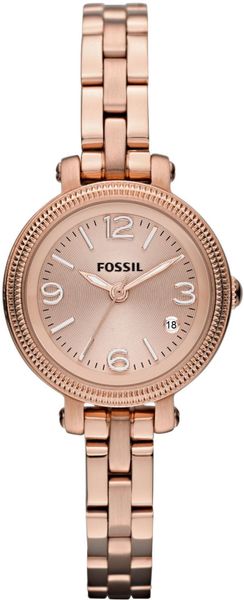 Fossil Heather Ladies Watch in Pink (rose gold) | Lyst