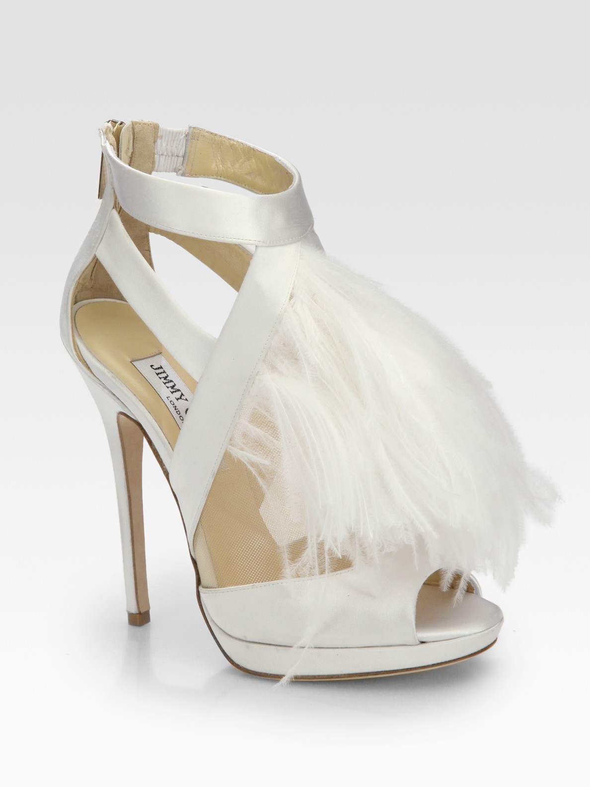 jimmy choo feather wedding shoes