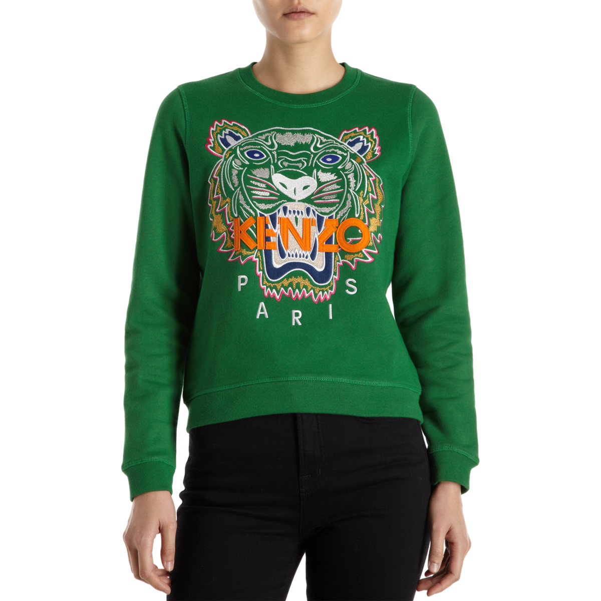 kenzo green tiger sweater