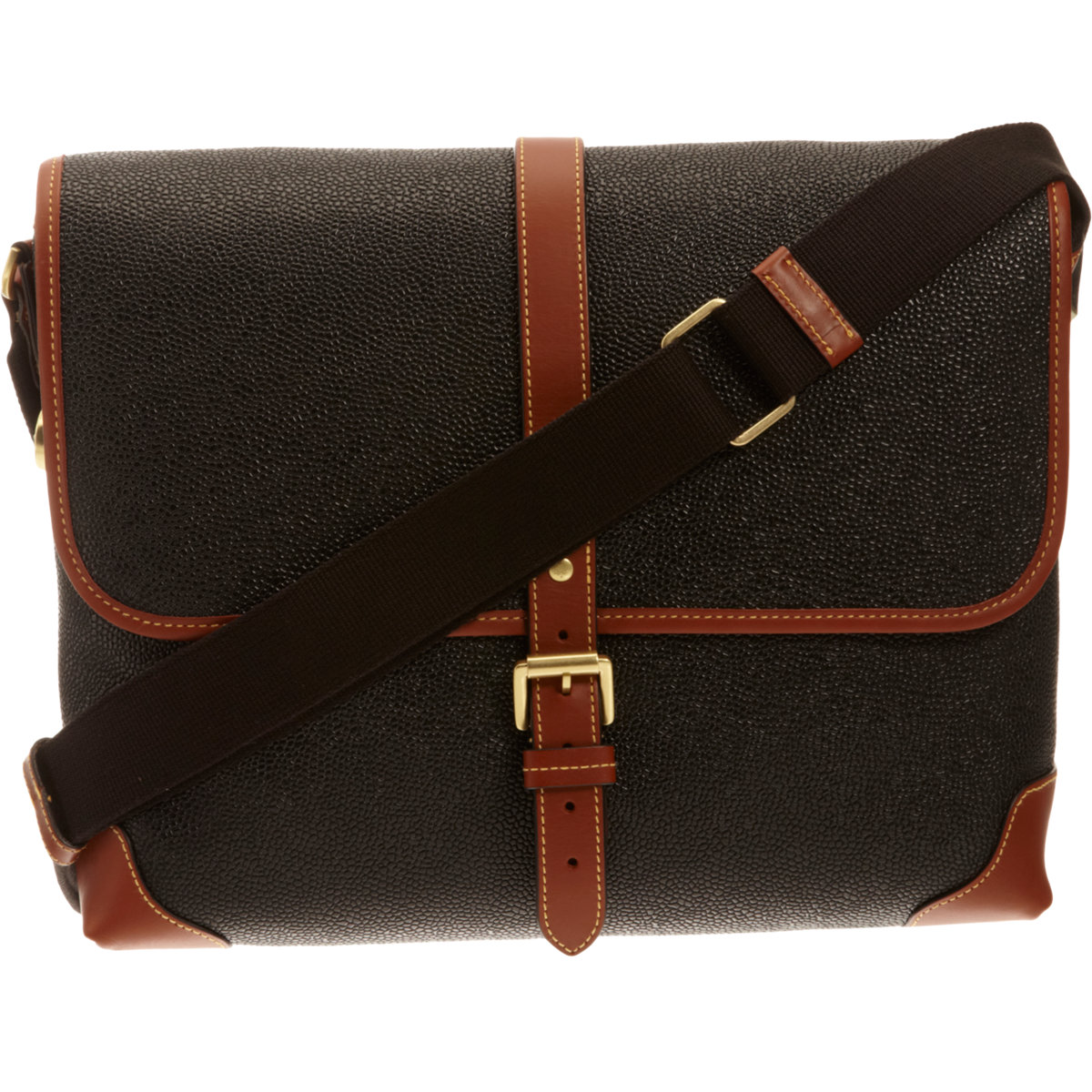 Mulberry Scotchgrain Messenger Bag in Black for Men (cognac) Lyst
