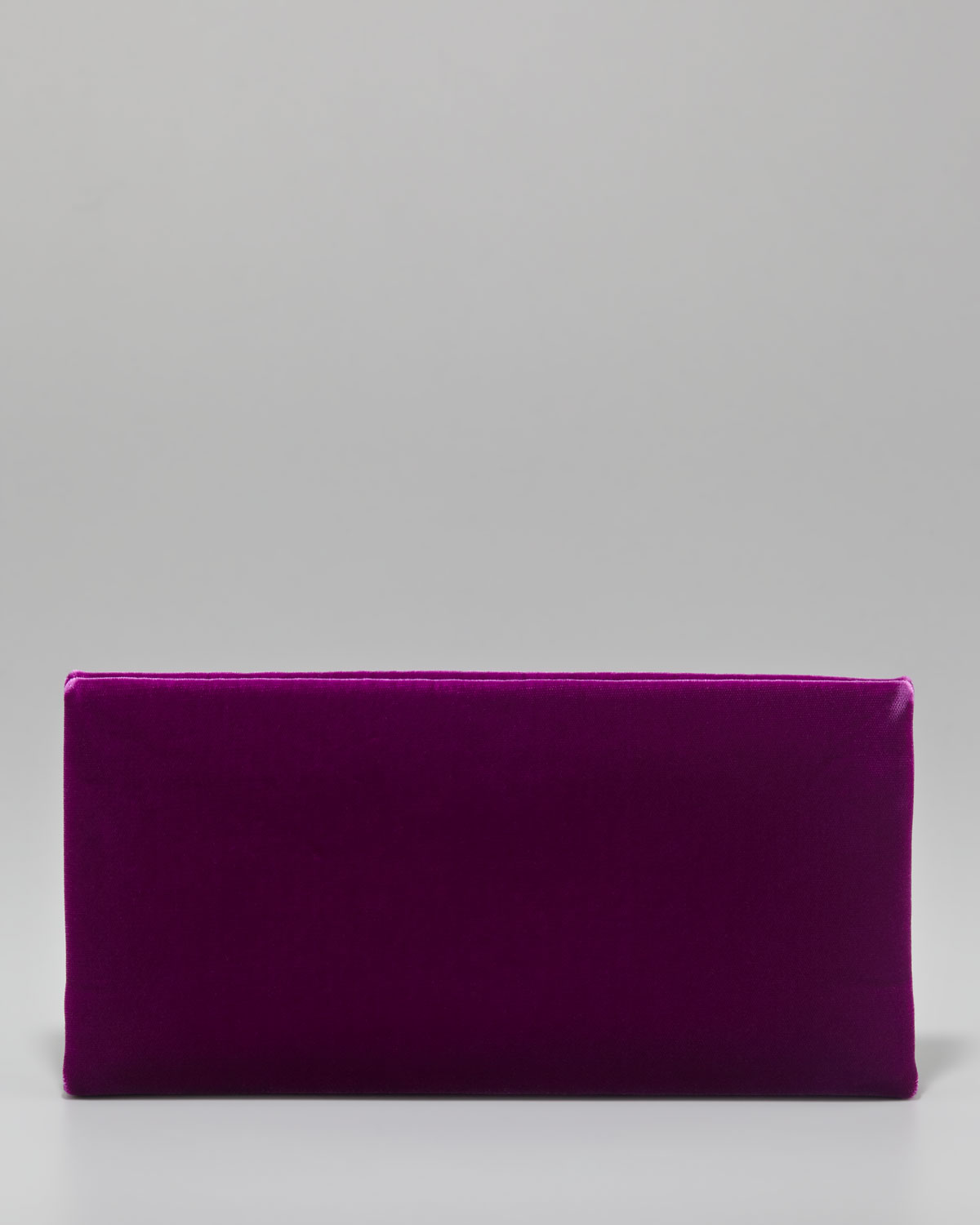 purple velvet clutch bag